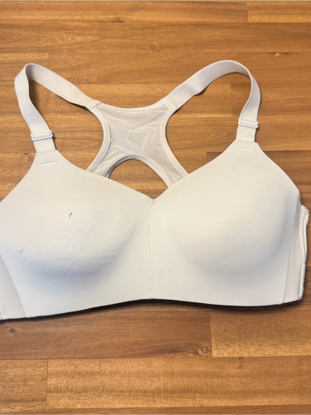 Avia White Seamless Racerback Sports Bra